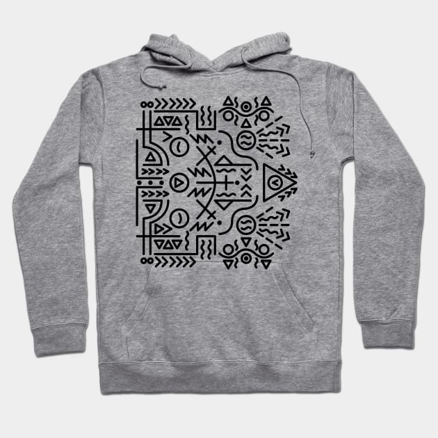 Abstract Lines and Shapes 1 Hoodie by JDP Designs